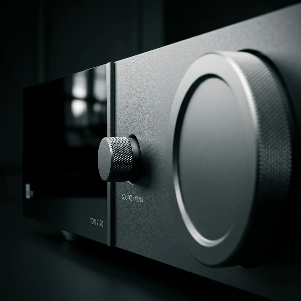 Lyngdorf TDAI-2170 in a 2.1 living-room system with subwoofer integrated through RoomPerfect